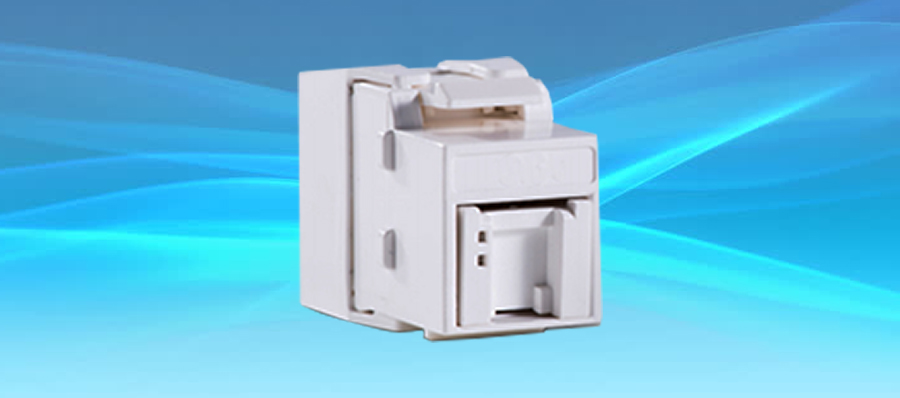 CAT6A UTP keystone jack shuttered - 180